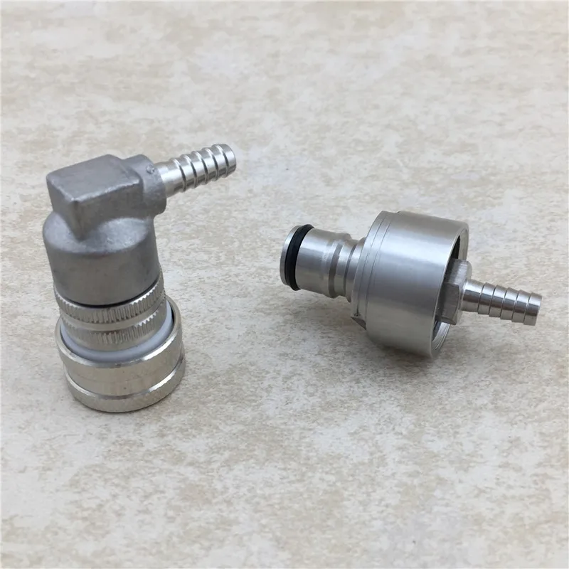 Stainless Steel Barb Gas Ball Lock Disconnect With Carbonator Carbonation Cap Beer Home Brew