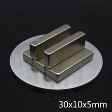 

20pcs 30mm x 10mm x 5mm Block Cuboid Fridge Magnets 30*10*5 Rare Earth Neodymium Magnet 30x10x5 N35 Art Craft Connection