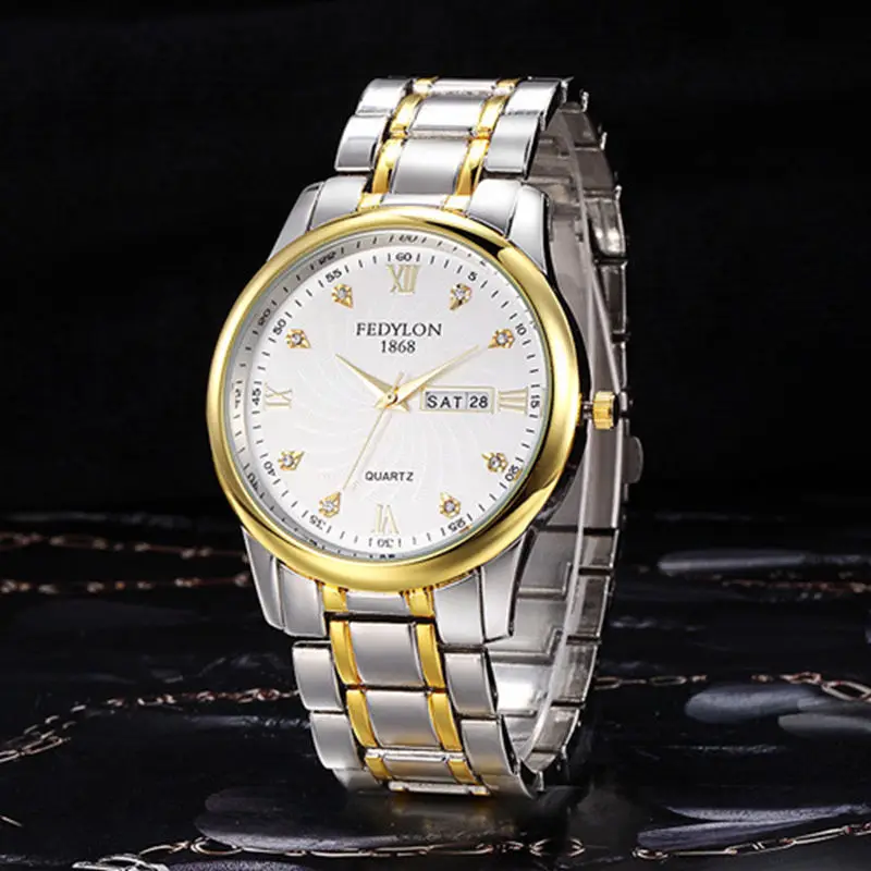New Fashion Men's &Ladies Stainless Steel Watch Calendar Waterproof Men's &Women's Watch Luxury brand men&women watch clock