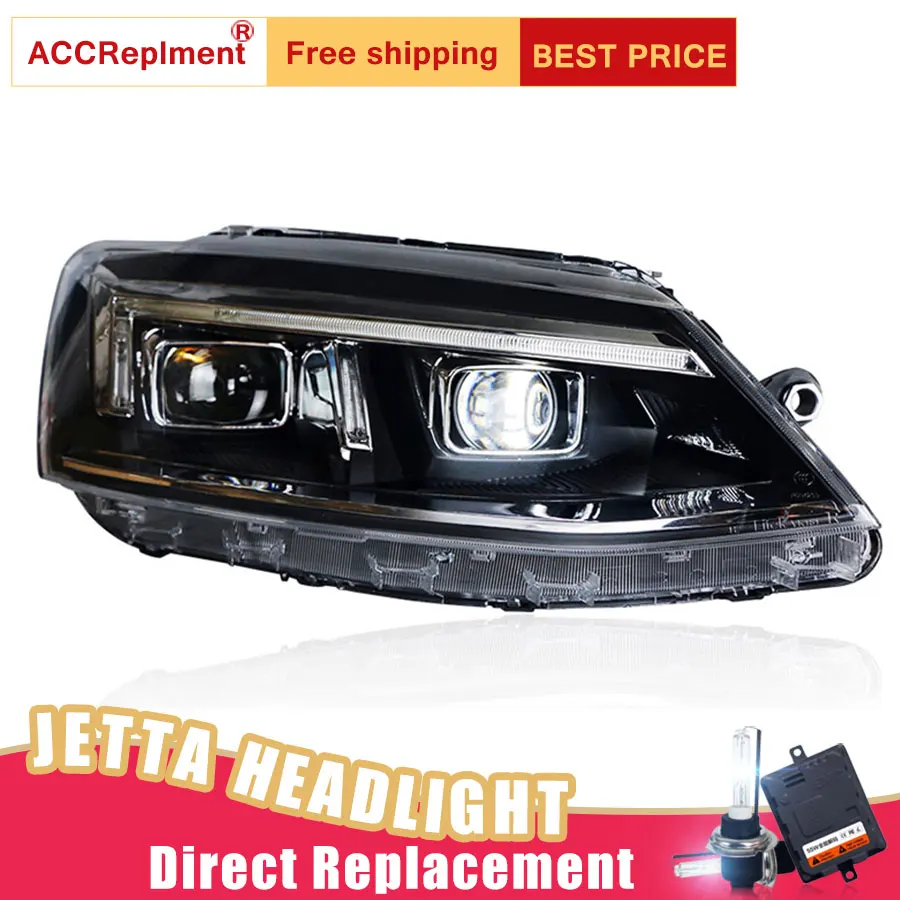 2 шт. светодиодный ные фары для VW Jetta 2012 2016 Автомобильные ангельские глазки