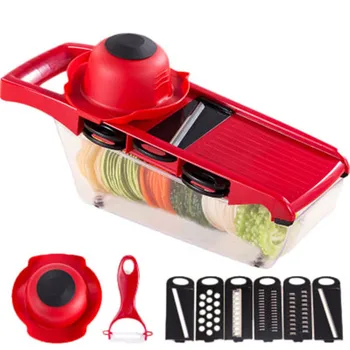 

Quick Done Plastic Vegetable Fruit Slicers Cutter With Adjustable Stainless Steel Blades Carrot Potato Onion Grater