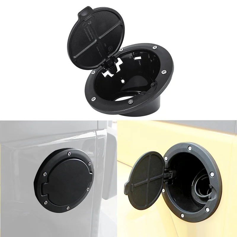 

Free shipping! For Jeep Accessories Black Powder Coated Steel Gas Fuel Tank Gas Cap Cover for 2007-2016 Jeep Wrangler JK