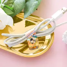 1 шт. симпатичная линия, Застежка Клип намотка ПВХ лазерная Кнопка Кнопки наушники кабель для хранения Пряжка канцелярские принадлежности Органайзер портативный стол для хранения