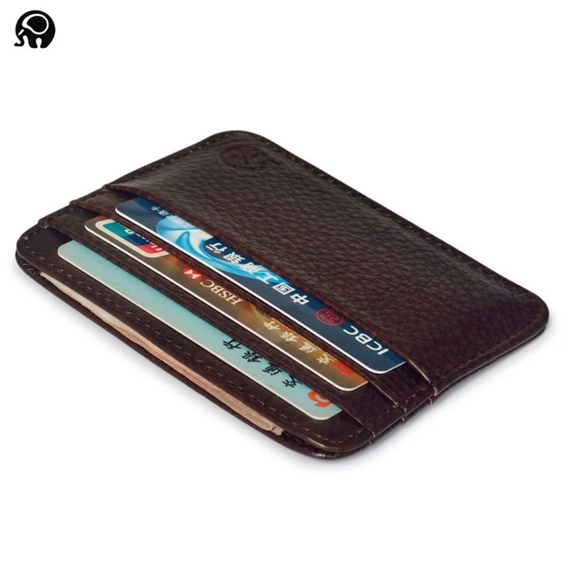 Винтажный кожаный бумажник для карт, мужской чехол для кредитных карт, маленькая упаковка для карт, бизнес-банк, держатель для карт, тонкий удобный карман для наличных денег