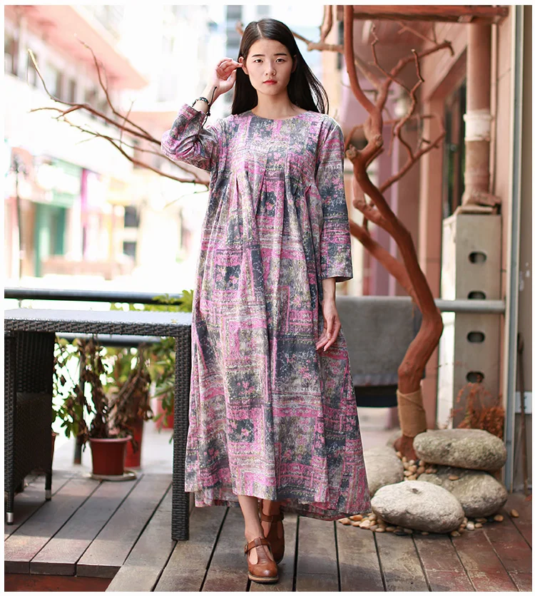 Плюс Размеры женская одежда кимоно геометрический платье с принтом халат Longue Femme разноцветный абстрактный узор спереди плиссированные Чай