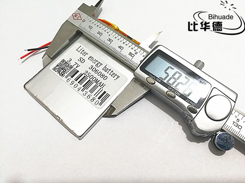 306080 батарея 3,7 V 2500mah gps навигационное устройство, B39HDS Специальный встроенный аккумулятор