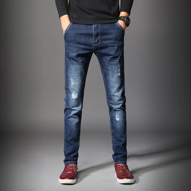 Men Jeans bule 2017 Fashion Denim Jeans High Quality Autumn Men's Pants