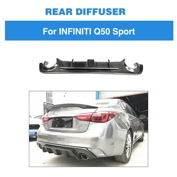 

Carbon Fiber Auto Accessories For infiniti Q50 Sedan 4 Door Standard And Sport 2018 2019 Rear Bumper Lip Diffuser Car Styling