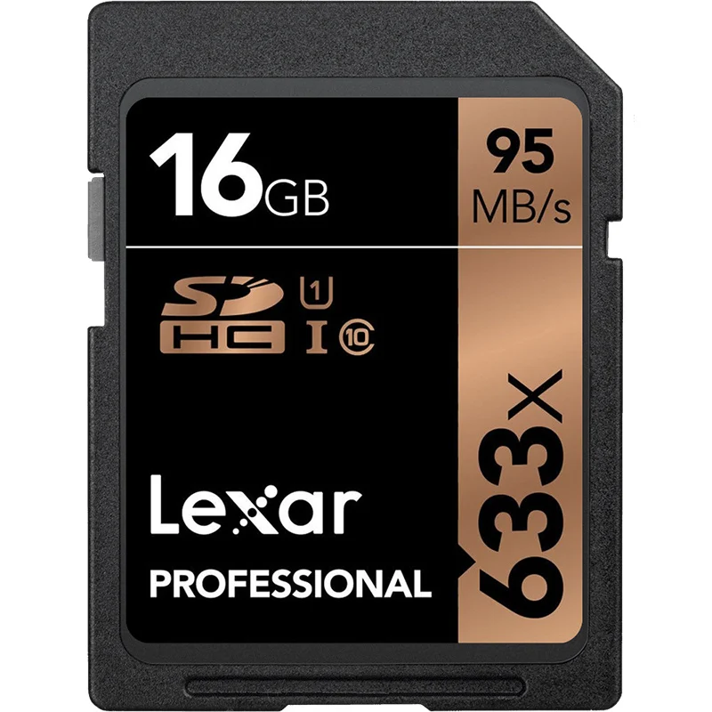 Lexar 16G 32GB SDHC карта U1 64GB 128GB U3 sd-карта SDXC карта памяти C10 95 м/с 633x для 1080p 3D 4K видеокамера