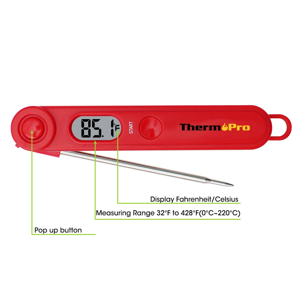 Термопро TP-03A цифровой термометр для приготовления пищи мгновенное чтение Мяса Термометр для кухни барбекю гриль курильщик