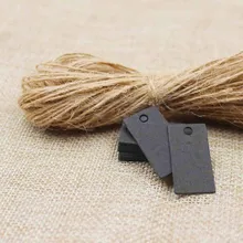 3*1.50cm Hand Made Small Gift Tags Kraft/black Jewelry Blank Package Hang Tag 50PCS Tags+50PCS Strings Accept custom logo