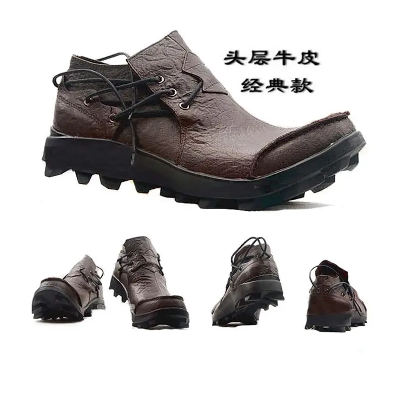 Мужская обувь из натуральной кожи; деловая официальная обувь; дышащие кроссовки из воловьей кожи; обувь для горного туризма; Новинка года; кожаные кроссовки