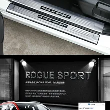 Для Nissan Rogue Спорт/QASHQAI 4 шт./компл. высококачественная нержавеющая сталь порога Обложка Добро пожаловать педали отделки салона автомобиля-Средства для укладки волос