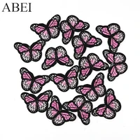 Buy 10 pcs lot Embroidery Pink Butterfly AppliquesBags Stickers Sewing Coats Jeans Fabric Patches Handmade Dress Pants Badge Online - Image 3