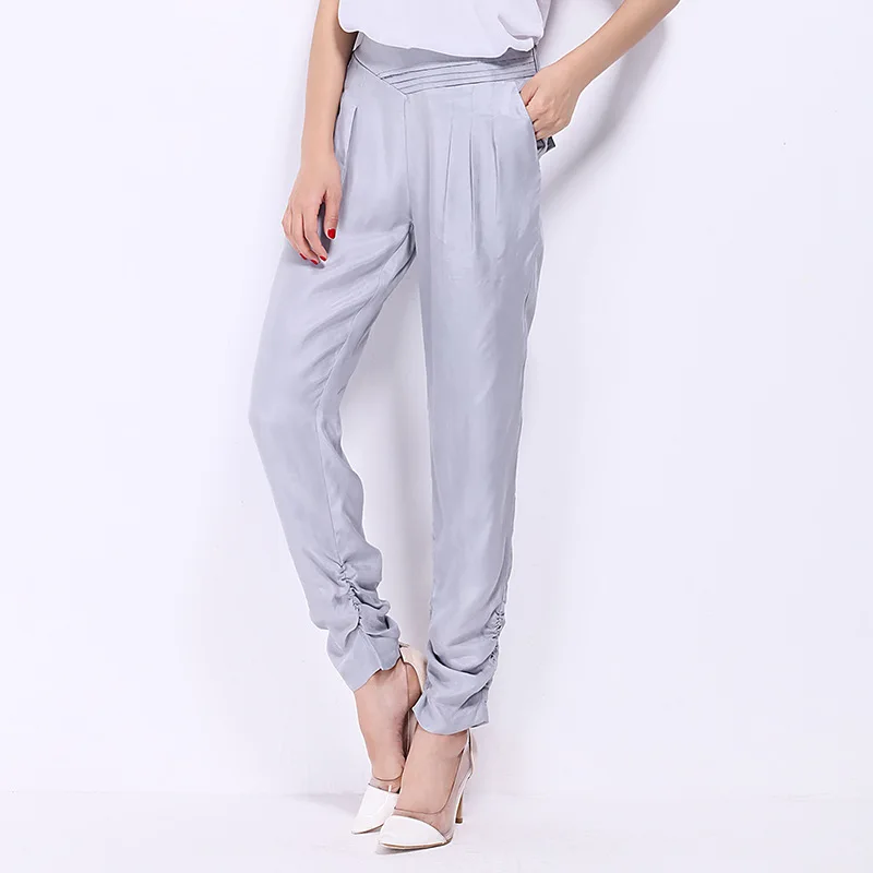

Cuprammonium silk fibers female pants harem pants spring and summer ankle-length loose large size casual pants for women 2006