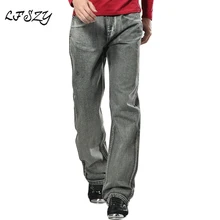 Мужские брендовые джинсы высокого качества серые мужские Ретро мешковатые джинсы хип-хоп свободные джинсовые штаны для скейтборда брендовая одежда размер 28-48