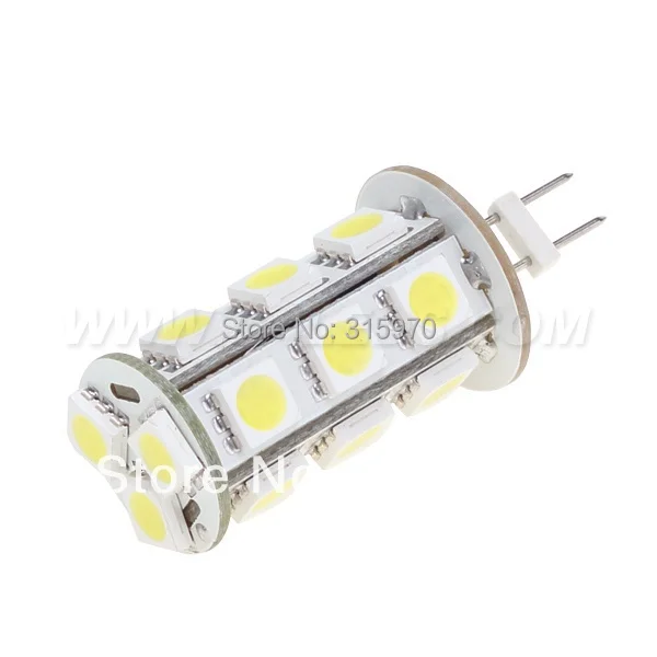 

Free Shipment Warm White 3w G4 18 LED Bulbs SMD 5050 DC12V 360-396LM White 5pcs/lot Boat Light Matine Light