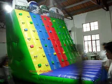 2016 colorful inflatable game entertainment inflatable climbing walls with high quality for sale