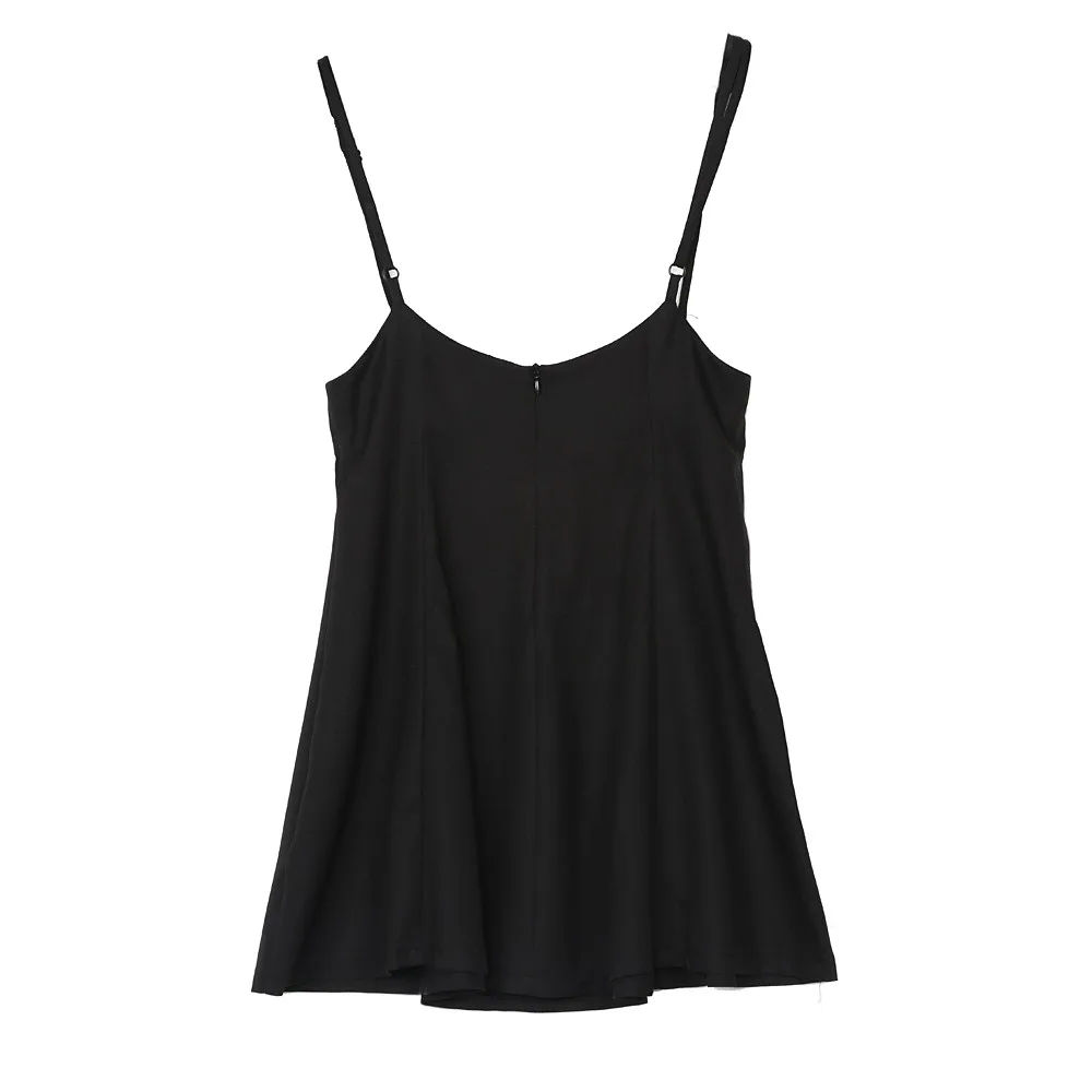 Summer women Skirts Black Suspender Skater Skirt With Shoulder Straps Pleated Hem faldas Saia etek skirt With Braces bodycon Summer women Skirts Black Suspender Skater Skirt With Shoulder Straps Pleated Hem faldas Saia etek skirt With Braces bodycon