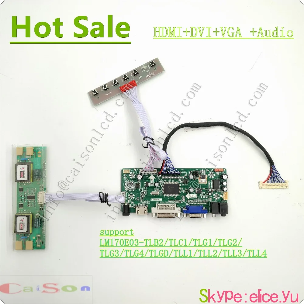 

17 дюймовый ЖК-монитор full наборы Поддержка HDMI, DVI/VGA/аудио для LM170E03-TLB2/TLC1/TLG1/TLG2/TLG3/TLG4/TLGD/TLL1/TLL2/TLL3/TLL4