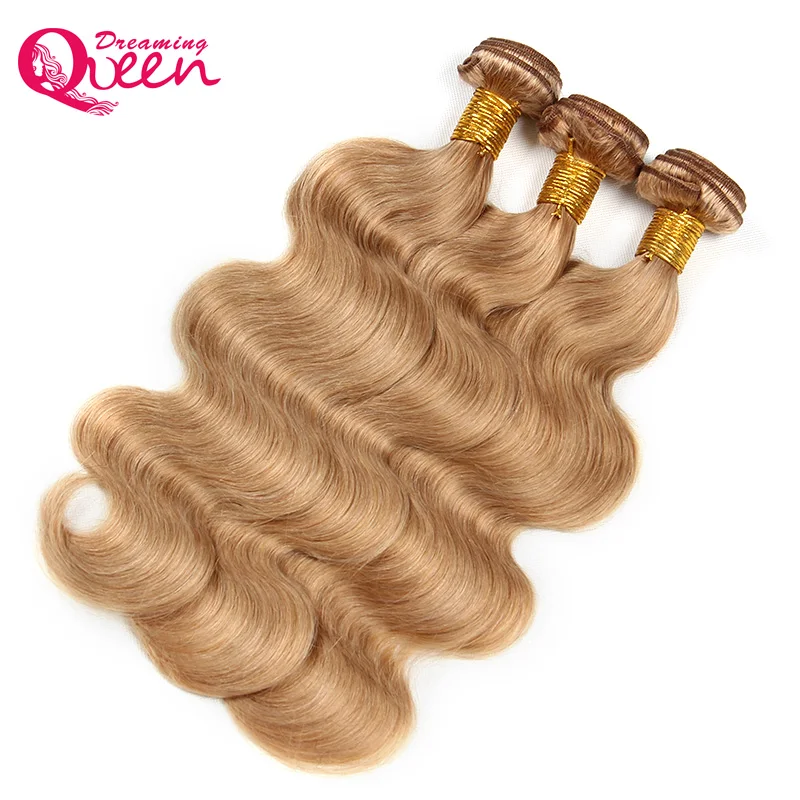 #27 Honey Blonde Body Wave Brazilian Human Hair Weave Bundles No Remy Human Hair Extension Weave Dreaming Queen Hair Products body-wave : image #27 Honey Blonde Body Wave Brazilian Human Hair Weave Bundles No Remy Human Hair Extension Weave Dreaming Queen Hair Products body-wave