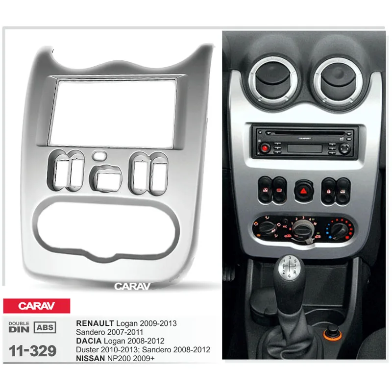 2 Din радио фасция для RENAULT Logan Sandero DACIA Duster NISSAN NP200 (левое колесо) DVD стерео Панель