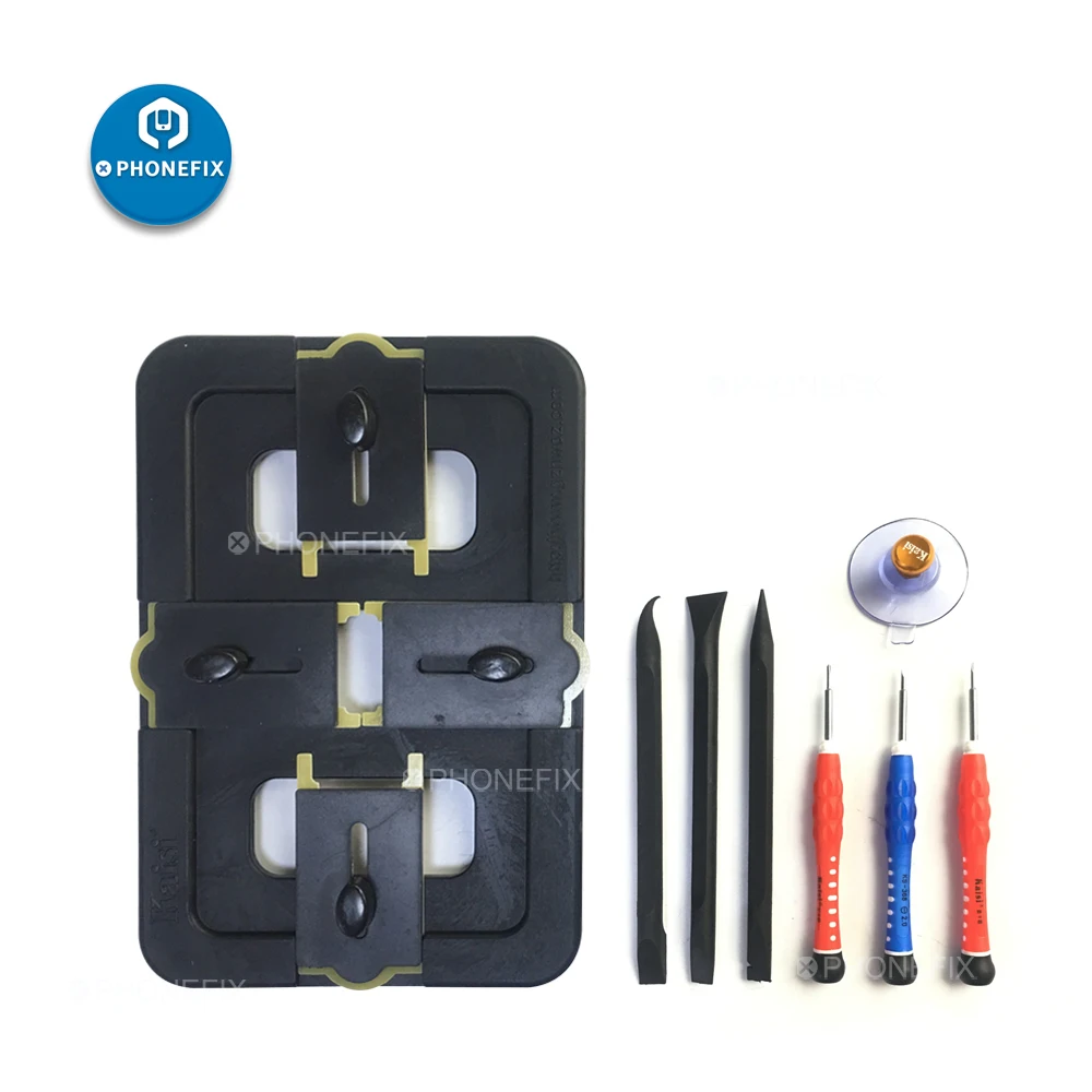 

PHONEFIX Universal LCD Screen OCA Laminate Fixed Mold LCD Replace UV Glue Remove Holder Screen Opening Tool for iPhone Samsung