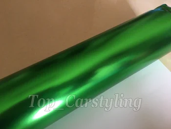 

Luxury frozen Green Satin Chrome Vinyl Wrap For Vehicle Wrap styling With Air Bubble FREE SIZE 1.52x20m/Roll 5x67f't