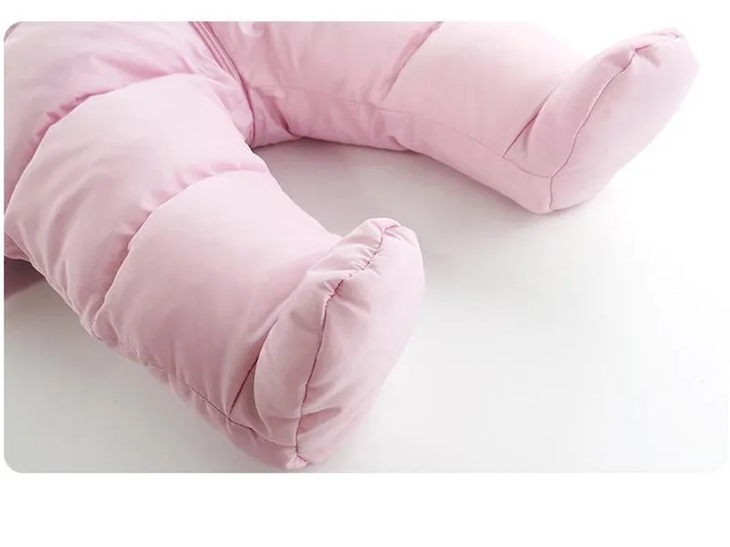 2017 Winter New Baby Girls Cute Pink Clothes Bebe Suitable Footies With Gloves with Hat Kids Cotton Down Zipper Outwear ---08