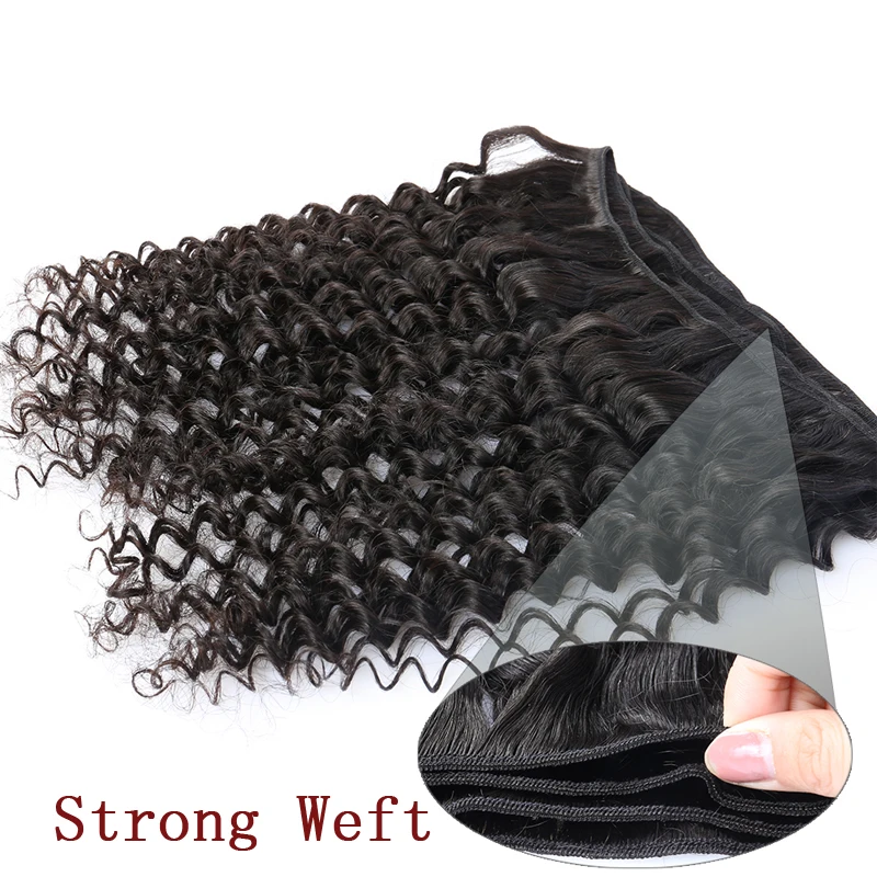 Feixes de cabelo encaracolado profundo 3 feixes