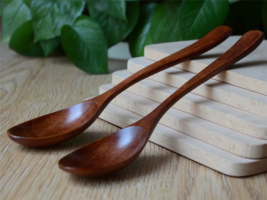 

Creative TeaSpoon Lot Wooden Spoon Bamboo Kitchen Cooking Utensil Tool Soup Teaspoon Catering Oct#3