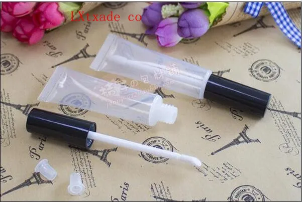 

100pcs 15ml Clear Transparent Plastic Lip Oil Gloss Tubes Hose Empty Bottle Cosmetic Containers Free Shipping Lipstick Small