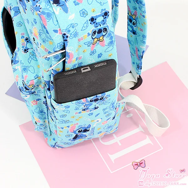 Детский Школьный рюкзак Disney Stitch модная дорожная сумка тоут для учеников средней