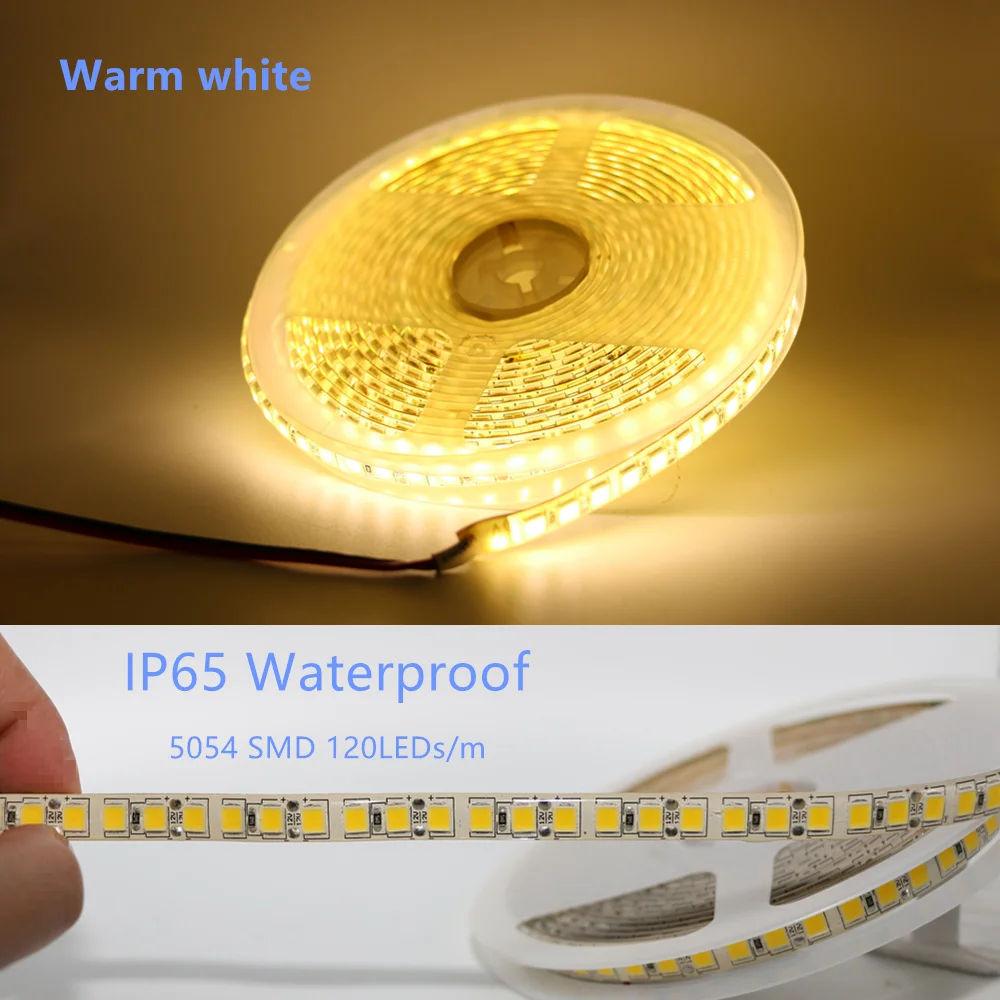 Водонепроницаемая светодиодная лента 5054 SMD 300/600 LED гибкая DC 12V для дома кухни