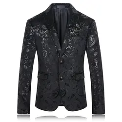 Осенний черный мужской костюм куртка Тонкий дизайн мужские костюмы блейзеры пальто Азия Размер s-xxxxl блейзер для мужчин