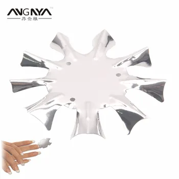 

Retail 1PC ANGNYA 9 Sizes V-Shape Stainless Steel Q-French Acrylic Nail Cutter Easy French Smile Line Film For Nail Salons A074