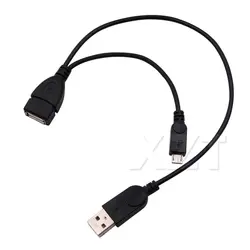 Micro USB штекер к USB Мужской и Женский адаптер кабель для SAMSUNG для SONY Y сплиттер OTG кабель
