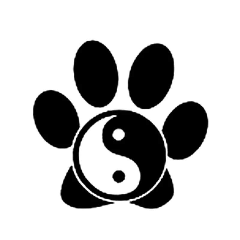 George Hanbury Gedehams Flytte 15.5cm*15.1cm Dog Paw Print Yin Yang Funny Car styling Vinyl Decals Car  Sticker Black/Silver S6 3846|car sticker|stickers blackcar decal sticker -  AliExpress
