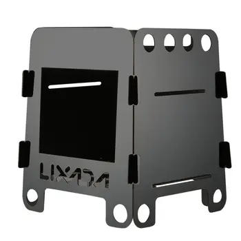

Lixada Outdoor Lightweight Camping Wood Stove Portable Outdoor Folding Titanium Wood Stove Burning Picnic Alcohol Wood Stove