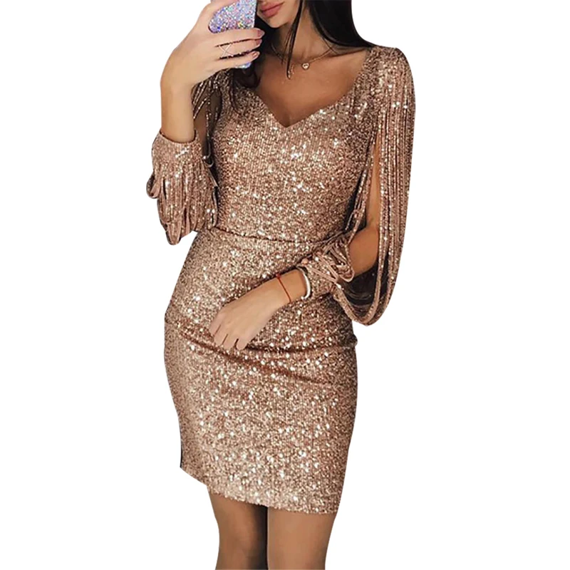 Sequin bodycon dress with sleeves Select Small Medium Large X-Large.Select Size Chart.Color: Black.Note: The front of this dress is See Through, and the Sequins Stripes Cut is RANDOM.The back of this dress is Velvet.Black Sequin Scoop Neck Long Sleeve Bodycon Party Midi Dress.Occasion: party, club, evening, prom, cocktail, gown/5().