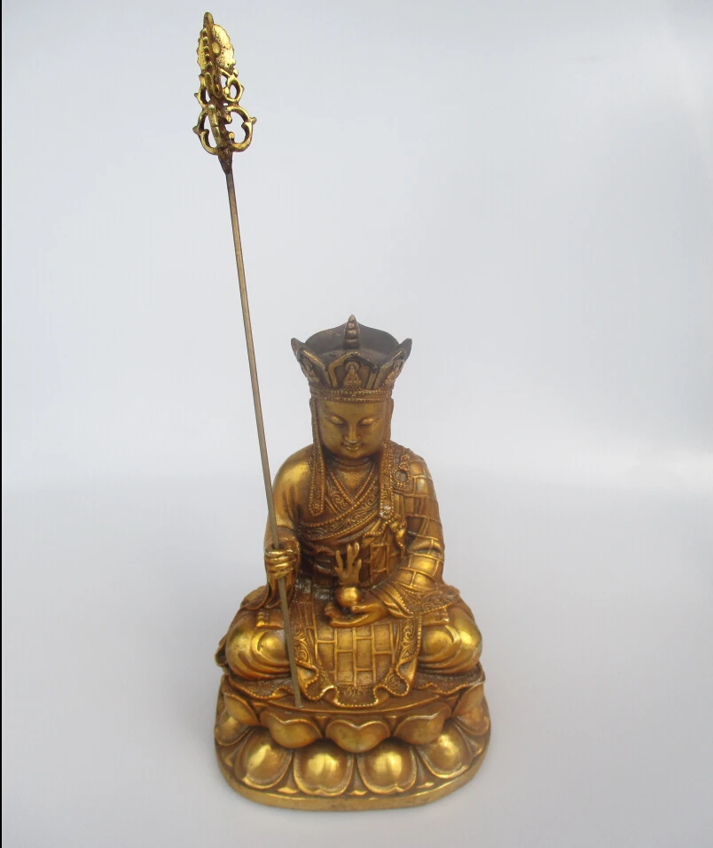 

High 9 inch antique buddha sculpture ,Collectible old chinese Tang Dynasty Buddhist monk Buddha statue