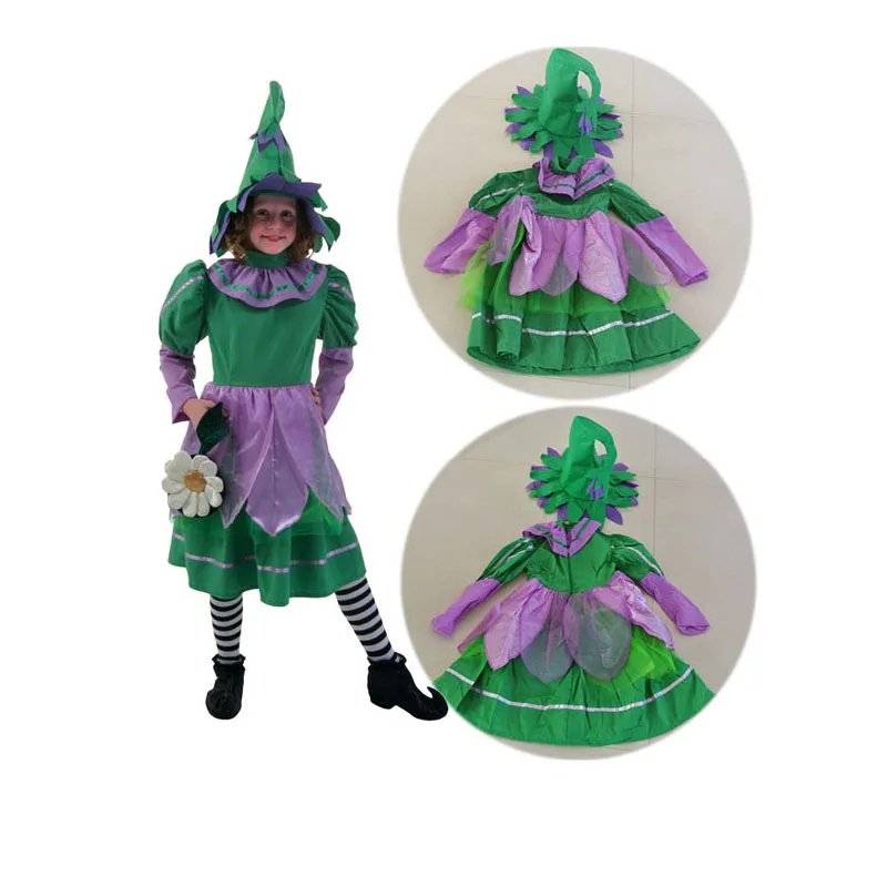 IREK hot Adult child wizard green dress Halloween Costume Adult