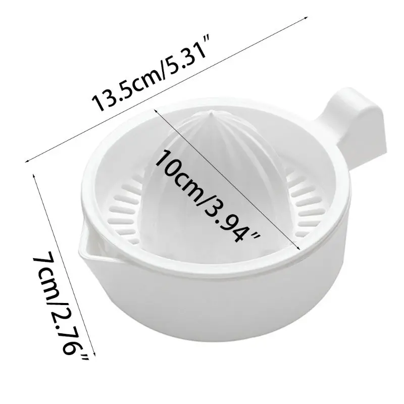 Мини-пластиковая двухслойная бытовая ручная соковыжималка для цитрусовых, соковыжималка для апельсинов, лимона, фруктов, соковыжималка, чашка с ручкой, носик, портативная кухонная