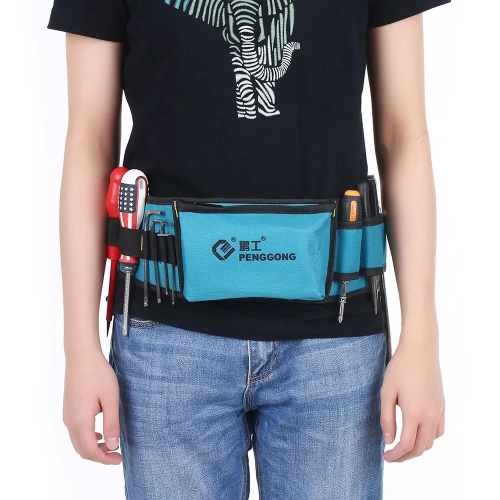 

Multi-functional Waist Tool Bag Organizer Repairing Tool Pockets with tool Belt Wearable Waterproof for electrician woodworking