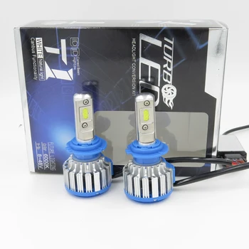 

T1 turbo H7 H8 H9 H10 H11 9005 9006 70W/SET 7000LM LED Headlight Conversion Kit all in one,EMC built in