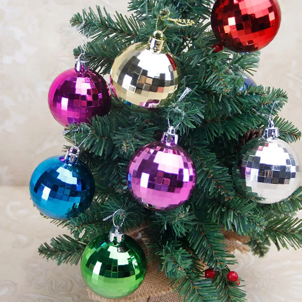 6Pcs/lot Christmas Tree Balls Stage Reflective Mirror Ball Mall Home