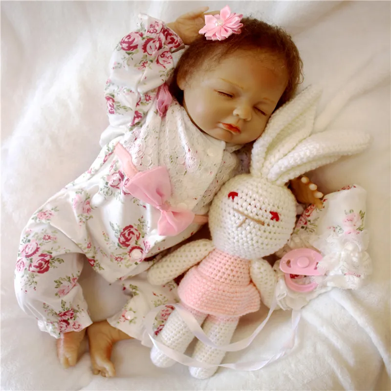 См 18 дюймов 45 см силиконовая кукла реборн, Реалистичная кукла реборн Спящая кукла Очаровательная кукла фестиваль подарок для мальчиков и