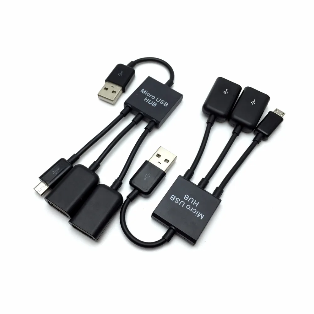 Концентратор с 2 портами USB 0 и кабелем Micro для зарядки Samsung Galaxy S3 S4 S5 HTC LG смартфонов