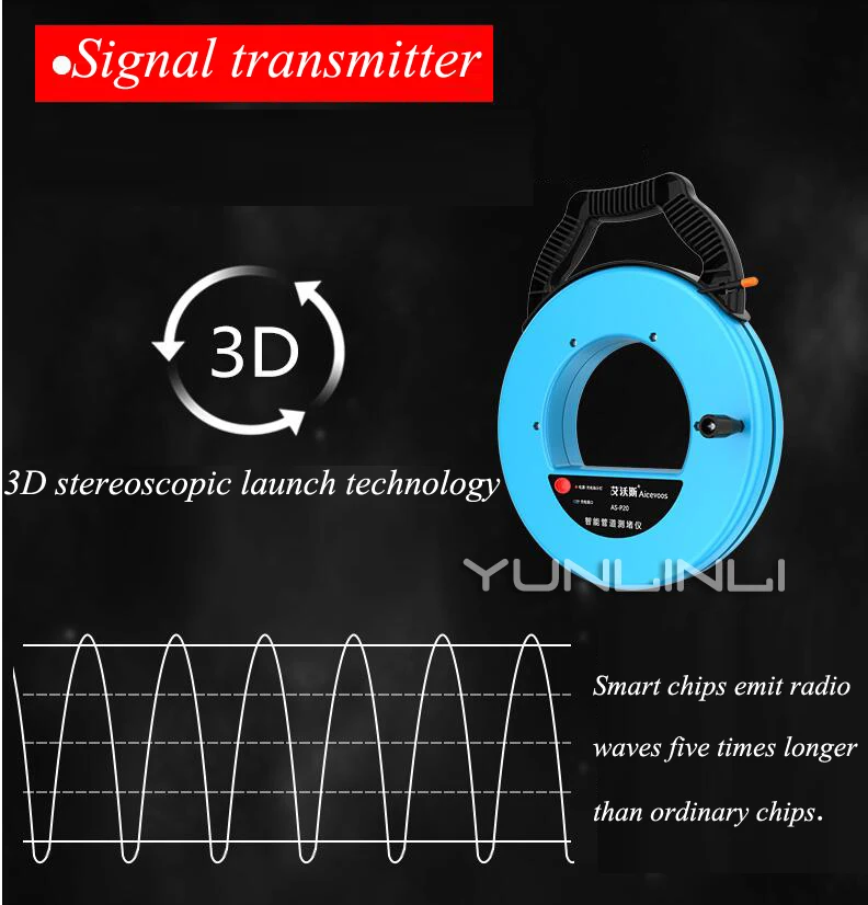 30m Plugging Detecting Device Wall Detector For Electrician Pipeline Detector Wire Pipe Iron Pipe PVC Pipe Plugging Device AS-P