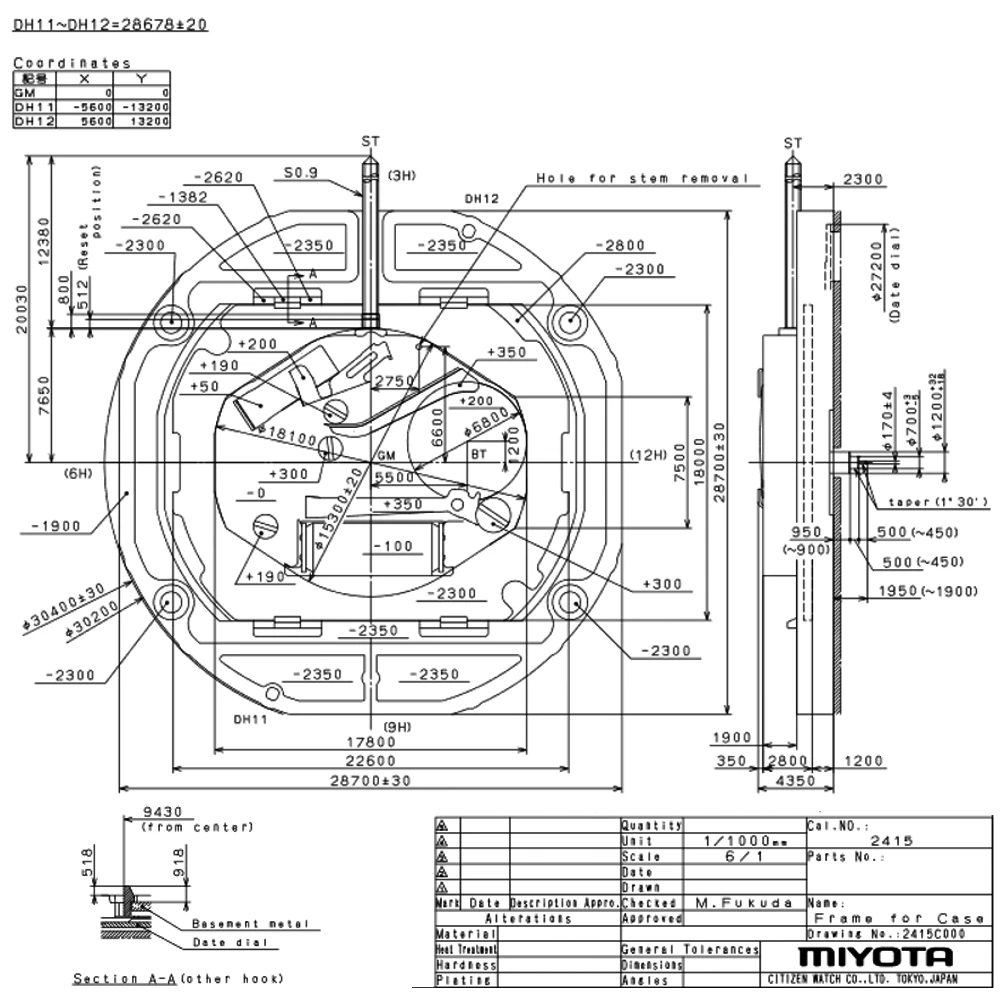 Miyota 2415 sale